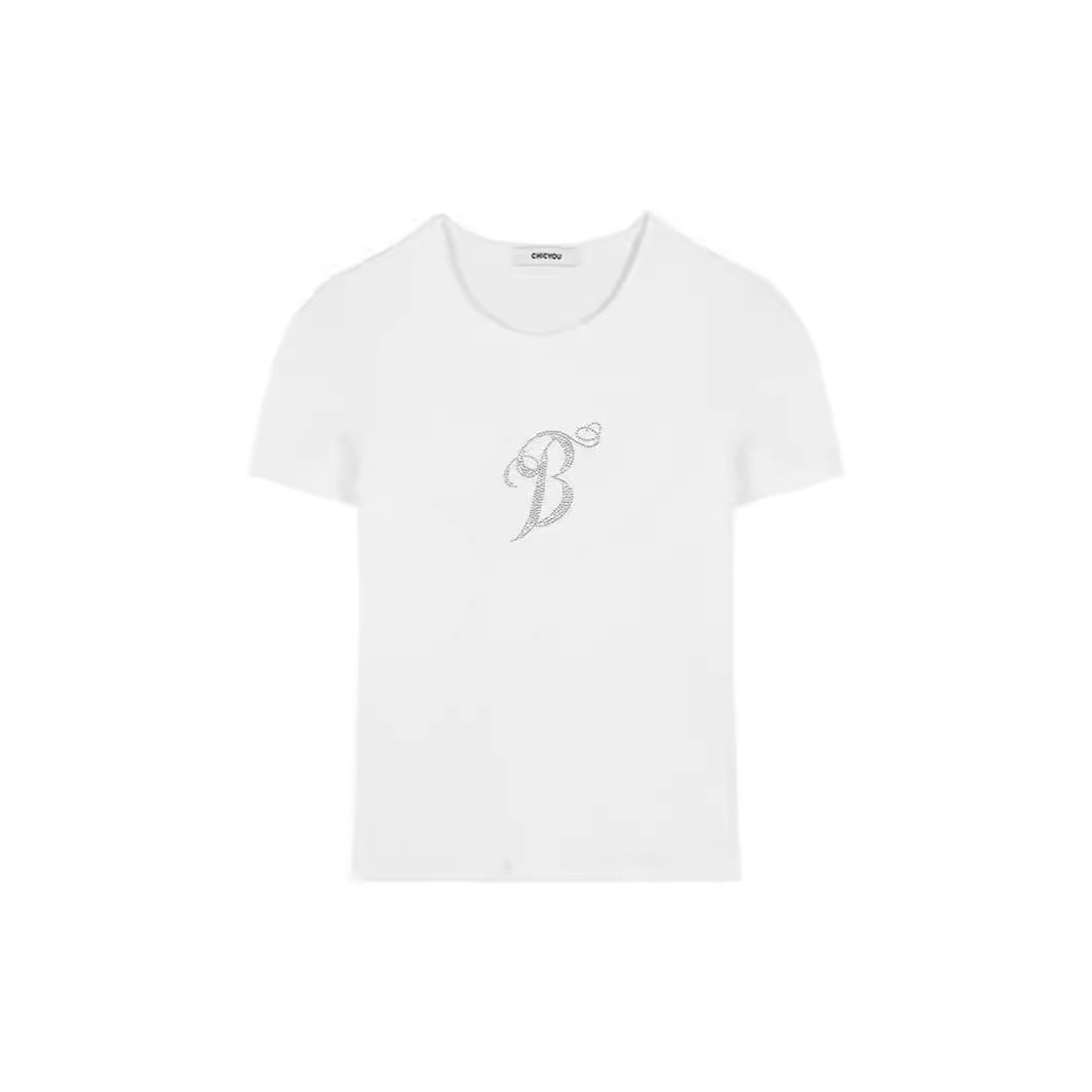 Angel Wings Rhinestone Crop Top