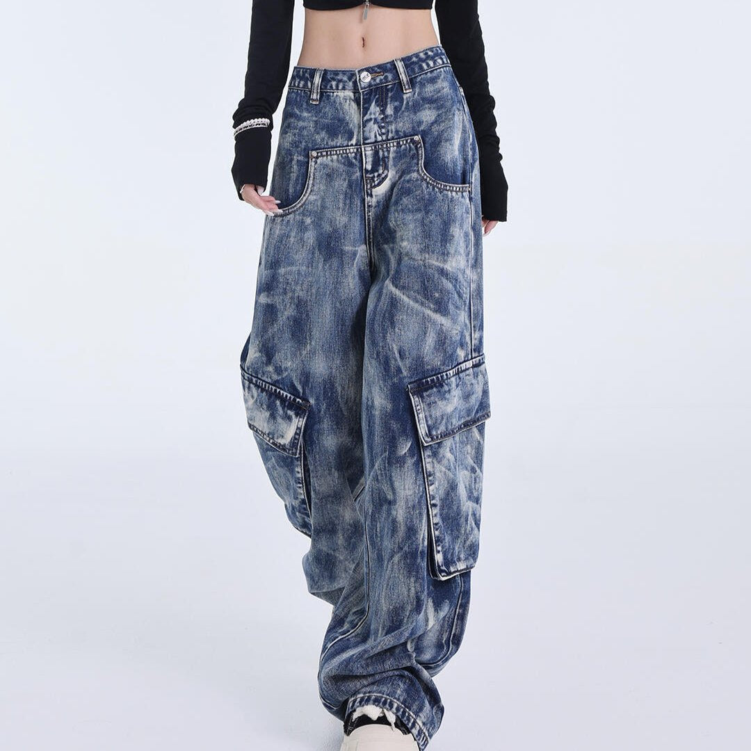 Cheryl Acid Wash Baggy Jeans