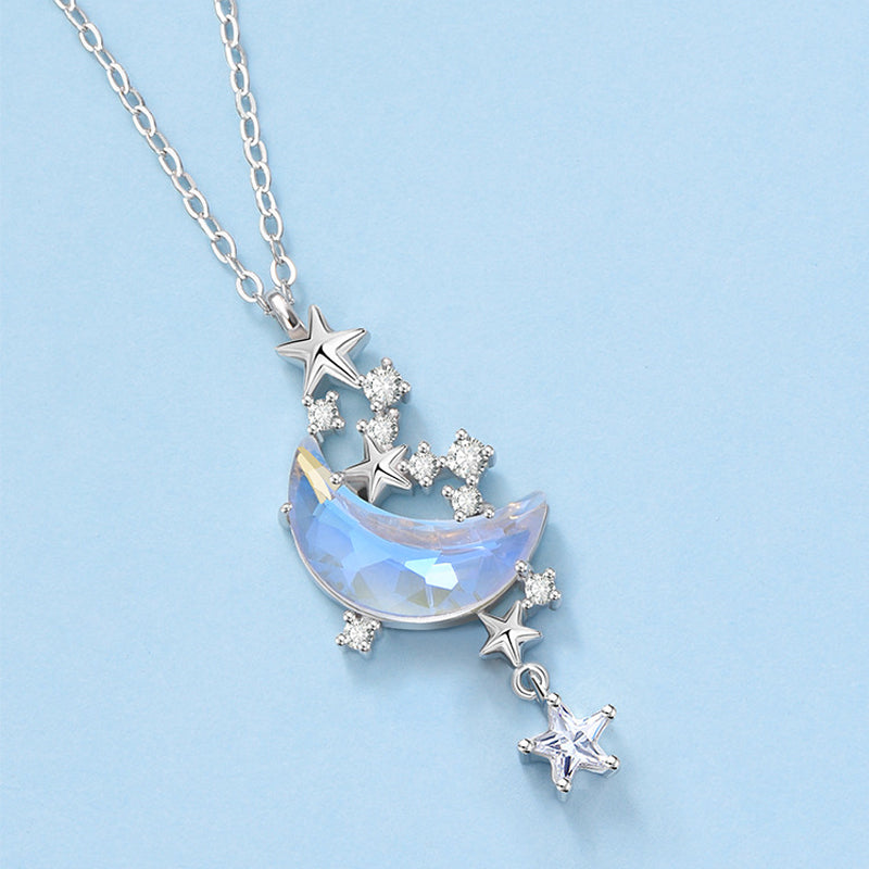 Crystal Moon Necklace Series