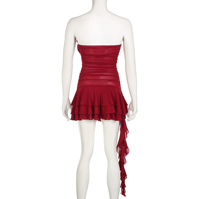 Ruby Black Bow Ruffle Dress