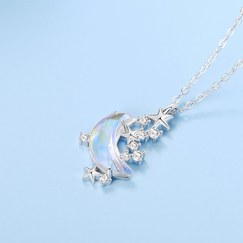 Crystal Moon Necklace Series