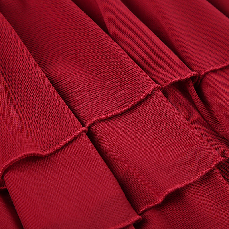 Ruby Black Bow Ruffle Dress