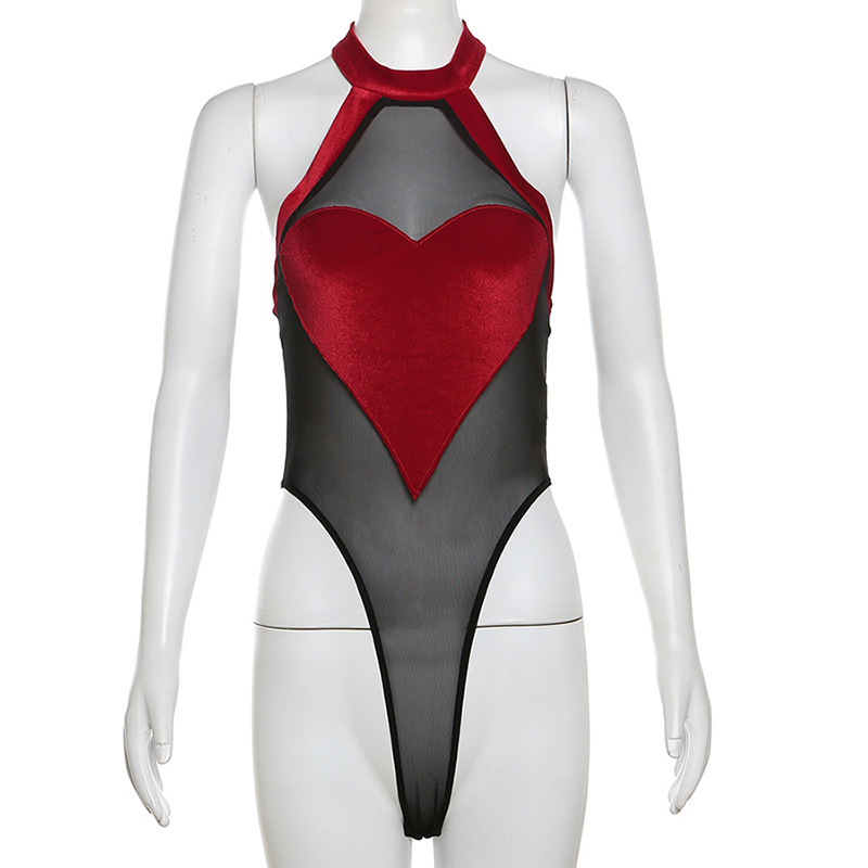 Lacie Heart Mesh Bodysuit