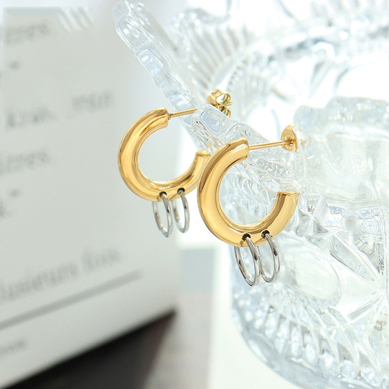 Stainless Steel Larisa Hoops