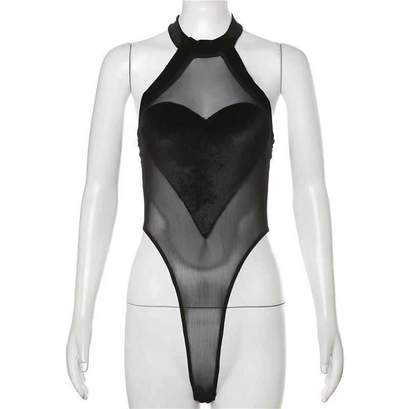 Lacie Heart Mesh Bodysuit
