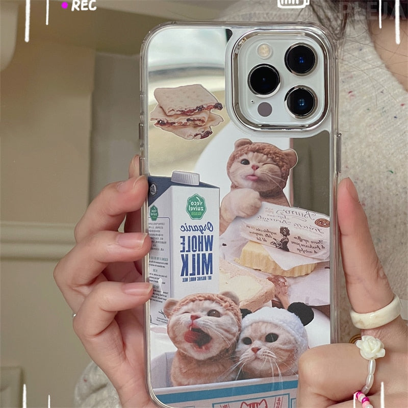 Milk Baby Kitties Mirror Phone Case
