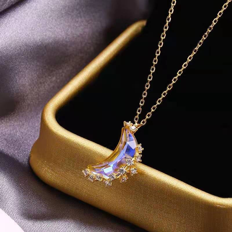 Crystal Moon Necklace Series