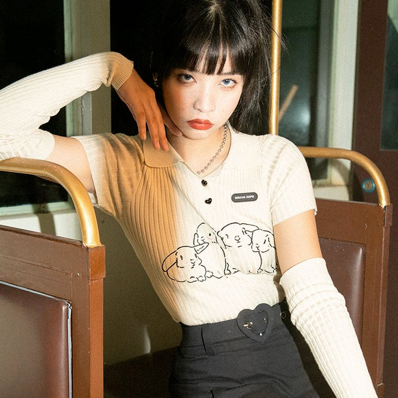 Esther Cropped Polo Top