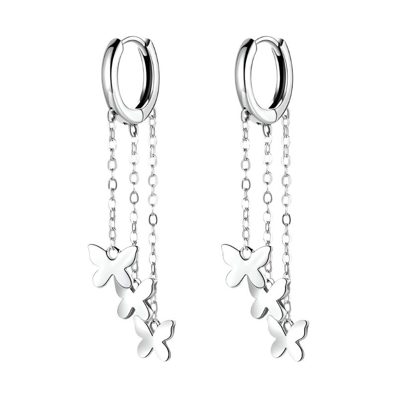 Butterfly Waterfall Tassel Hoops