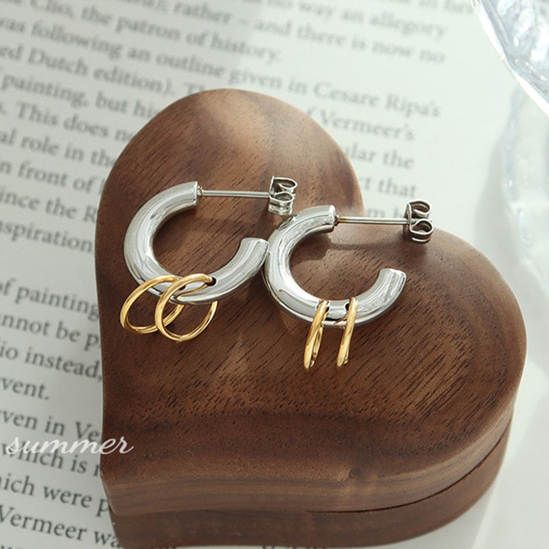 Stainless Steel Larisa Hoops