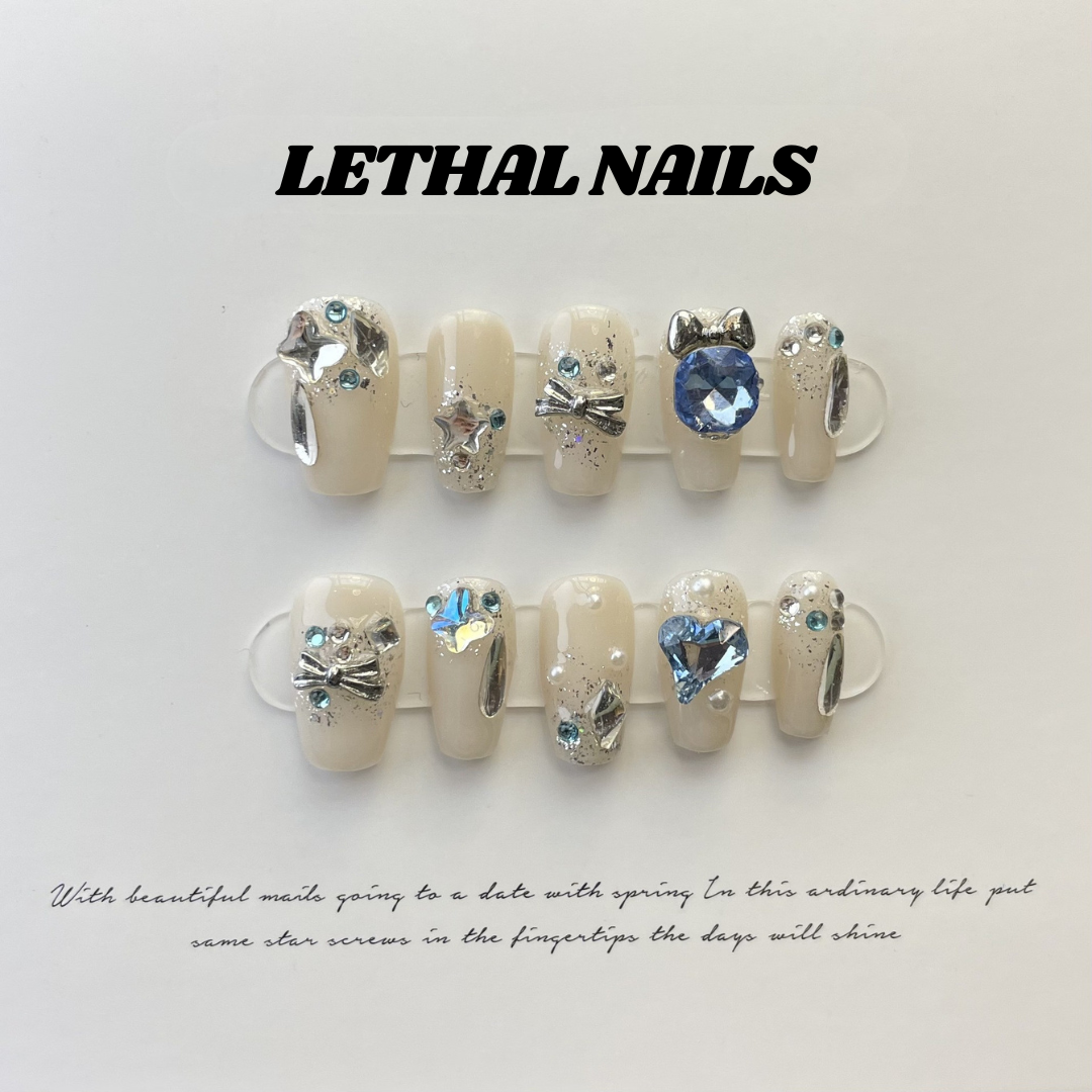 Azure Princess Press-On Nails Set