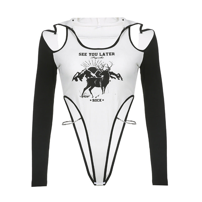 Tays Hooded Long Sleeve Bodysuit