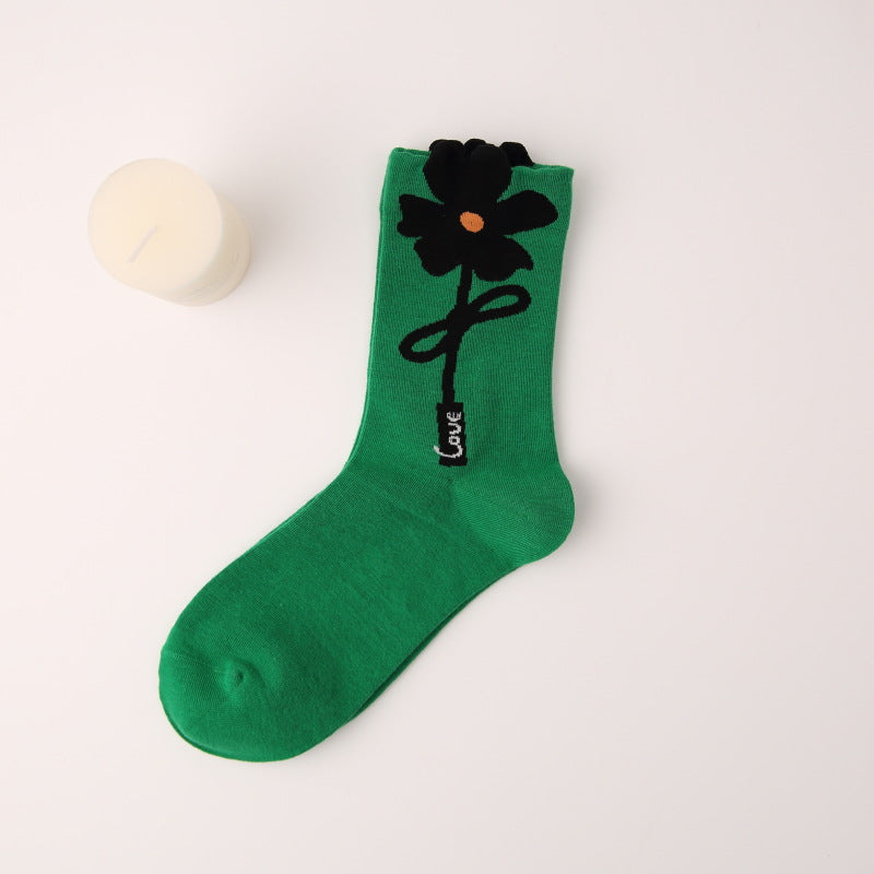 Forever Flower Love Crew Socks