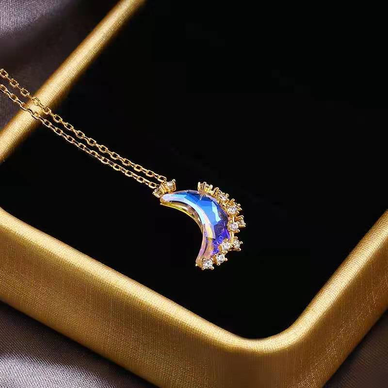 Crystal Moon Necklace Series
