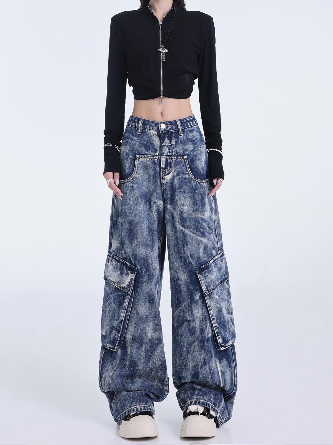 Cheryl Acid Wash Baggy Jeans