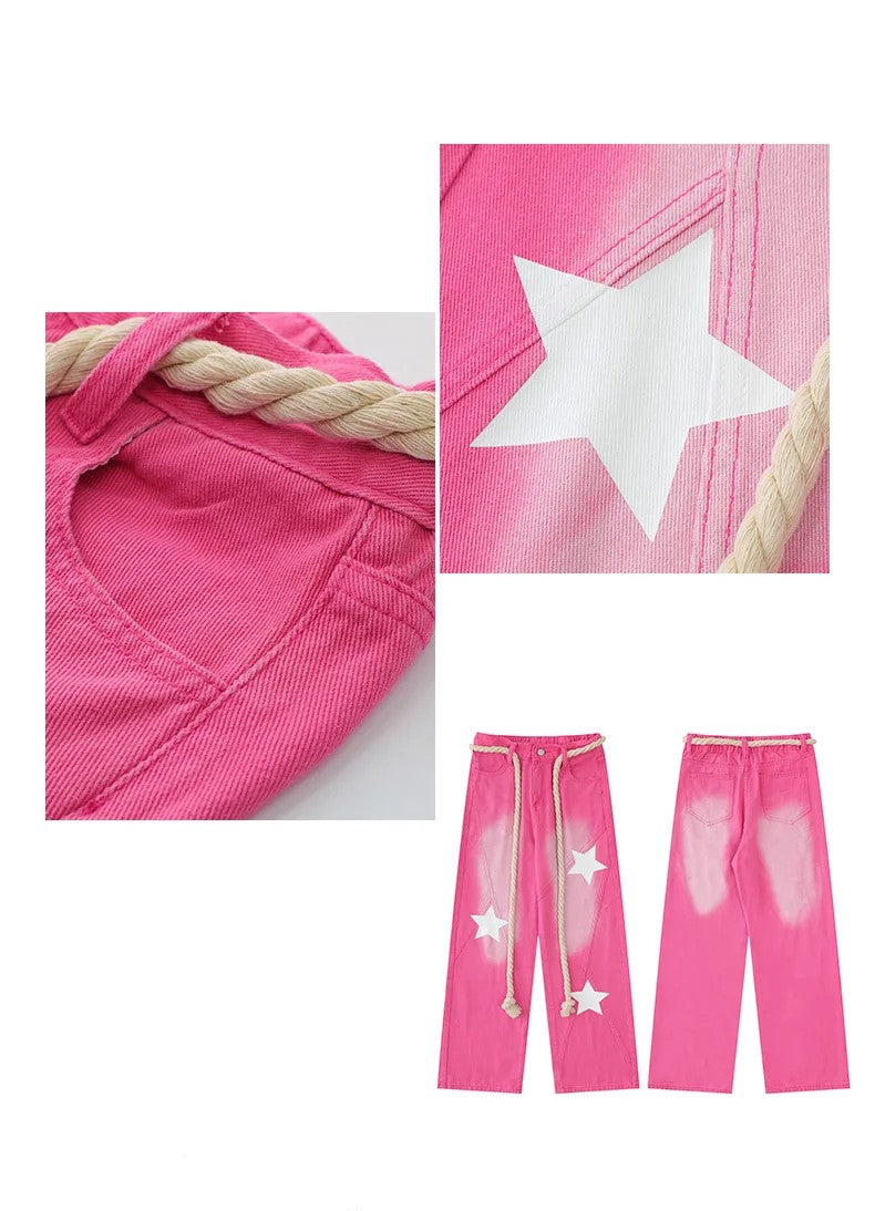 Superstar Pink Baggy Jeans