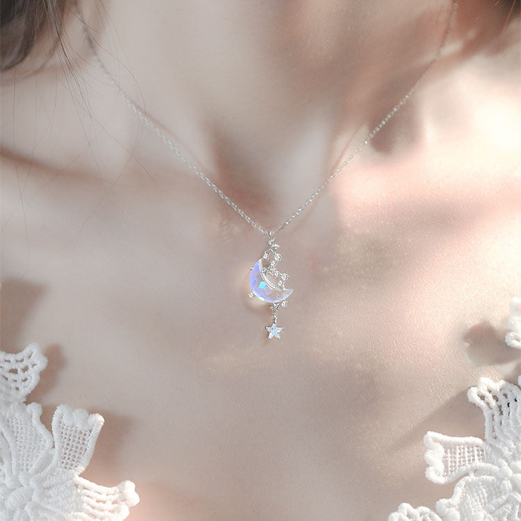 Crystal Moon Necklace Series