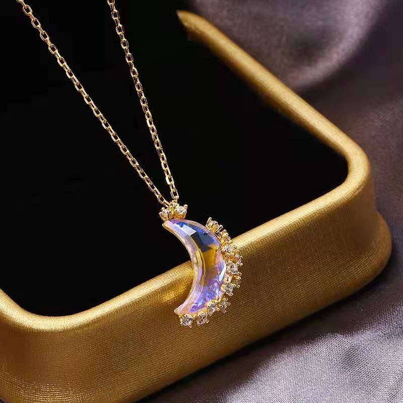 Crystal Moon Necklace Series