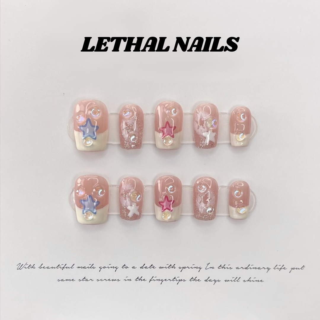 Y2K Stars French Press-On Nails Set