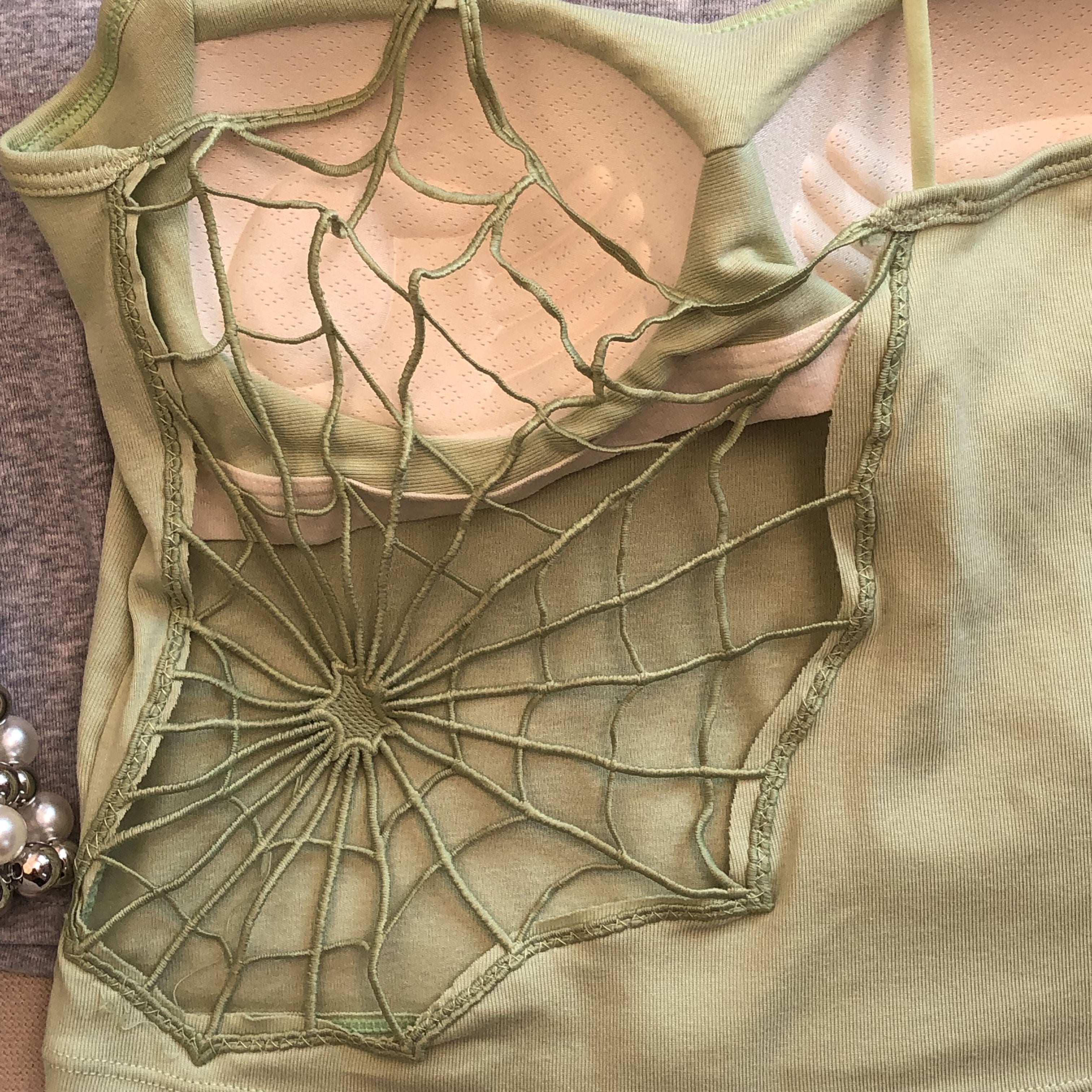 Spider Web Padded Tank Top