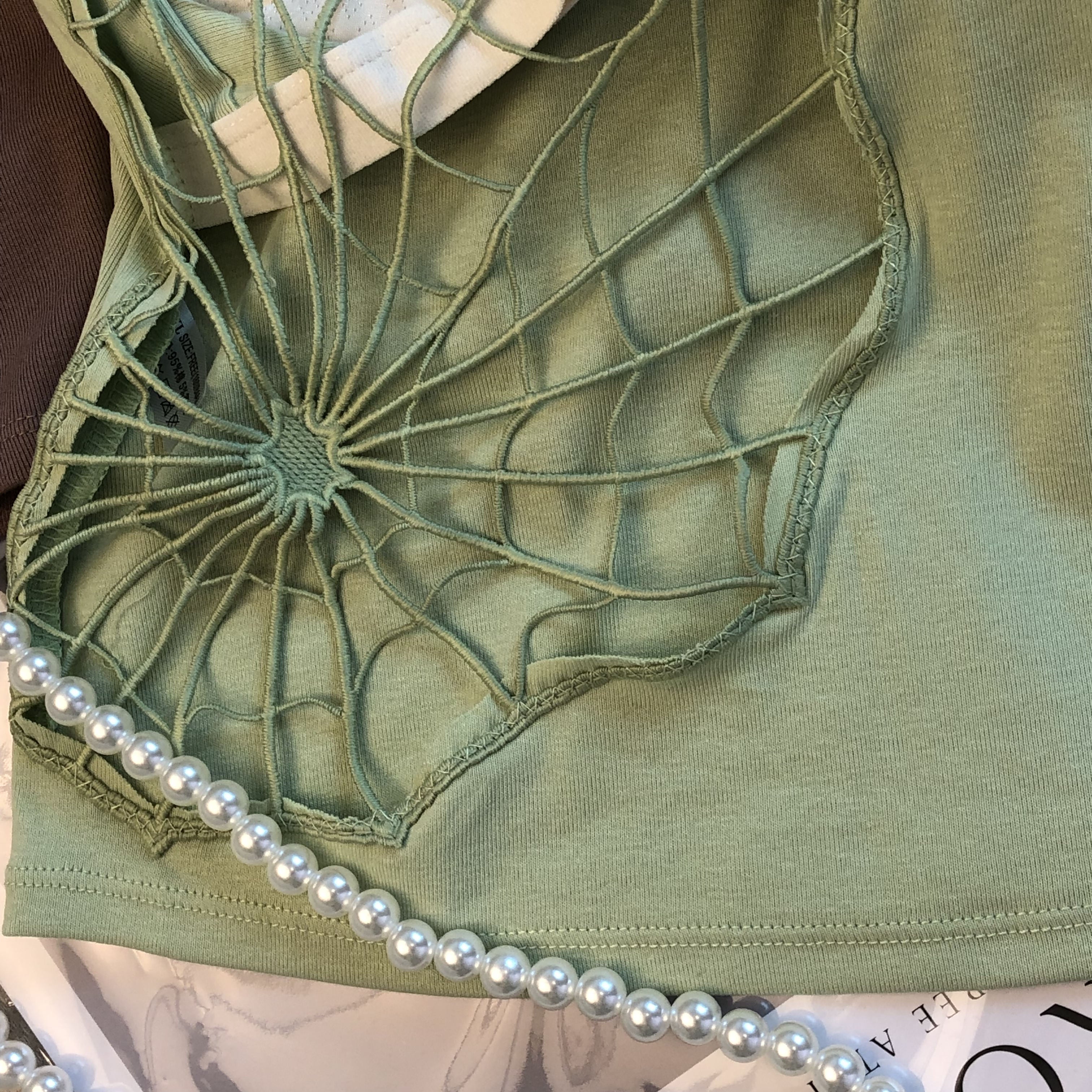 Spider Web Padded Tank Top