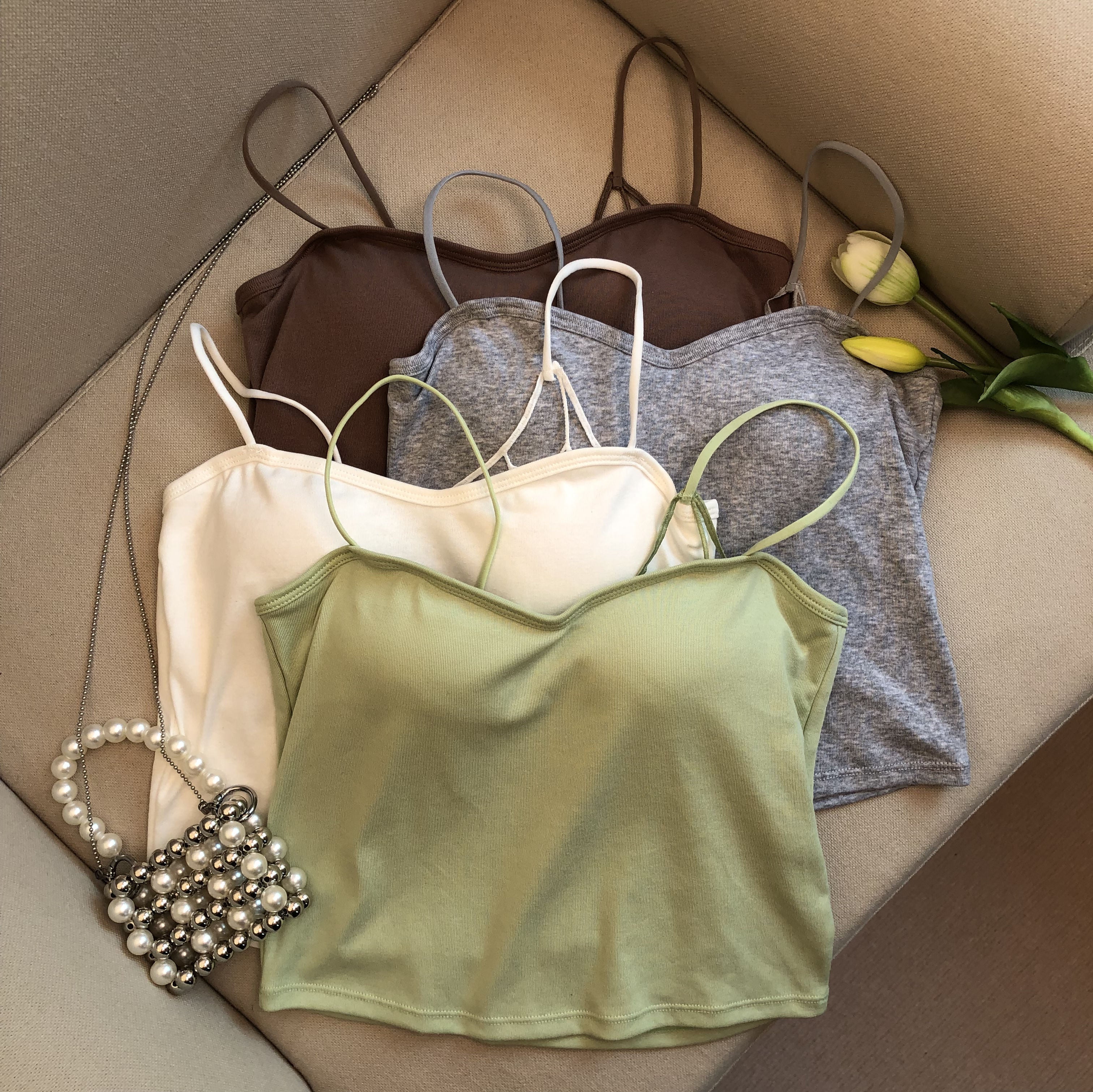 Spider Web Padded Tank Top