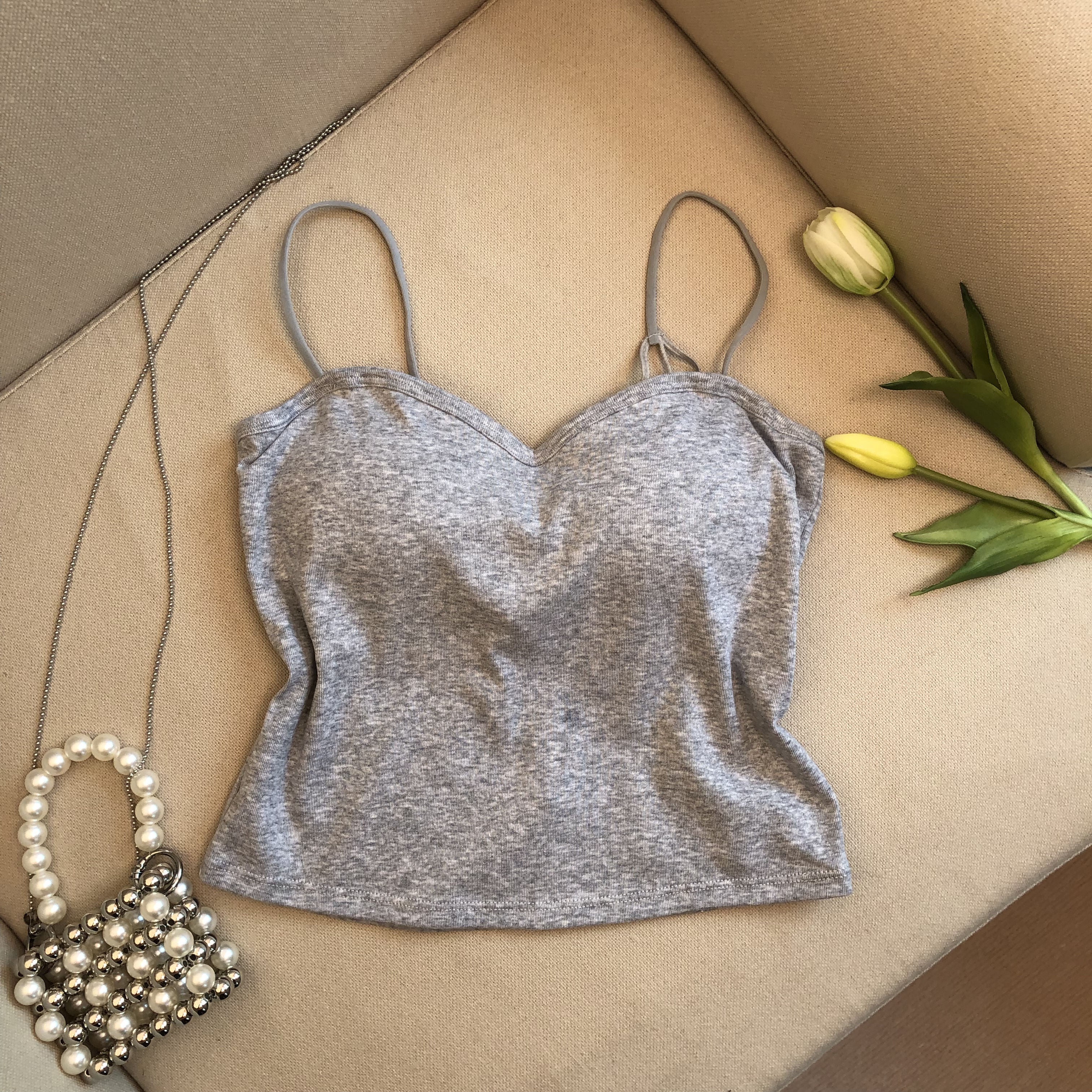 Spider Web Padded Tank Top