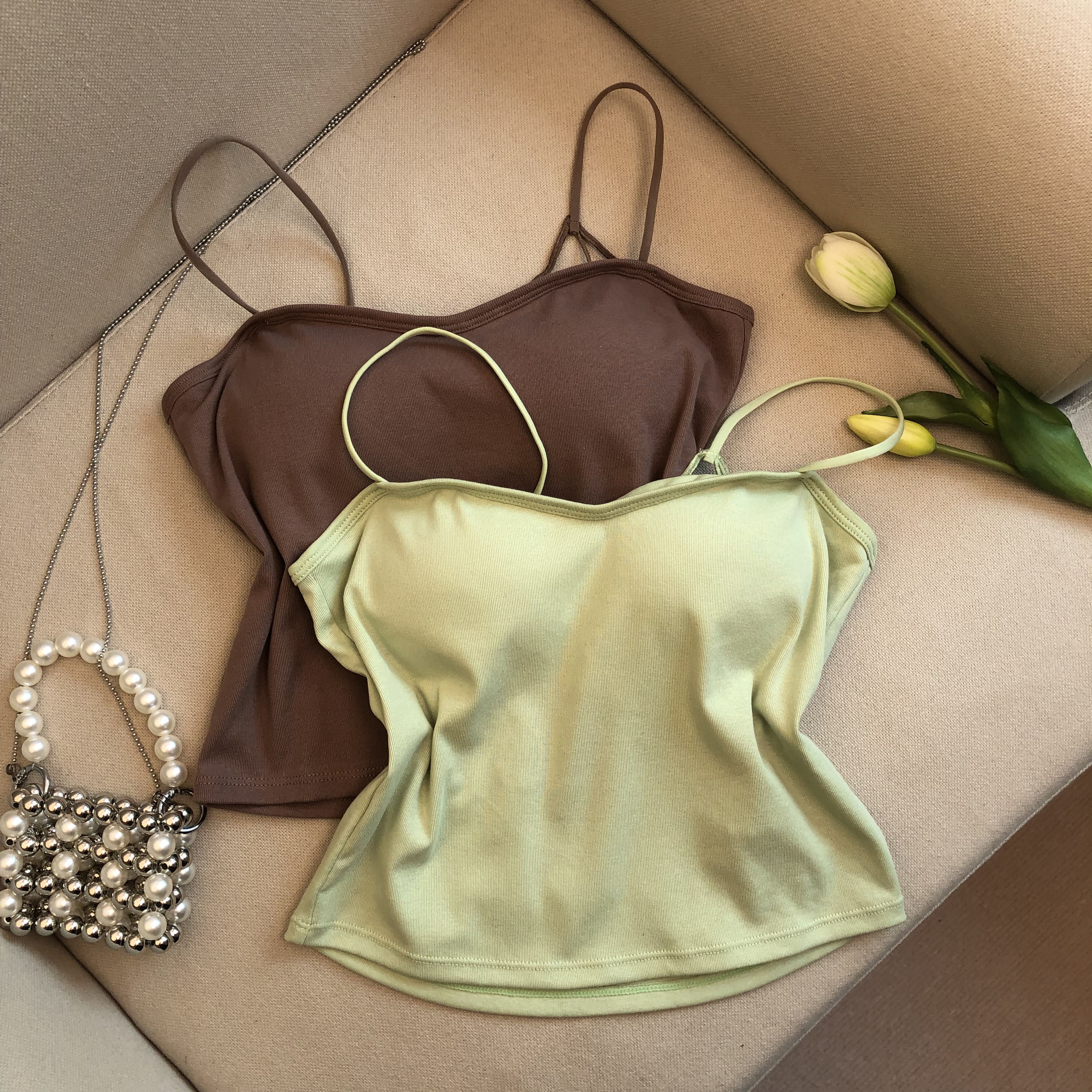 Spider Web Padded Tank Top