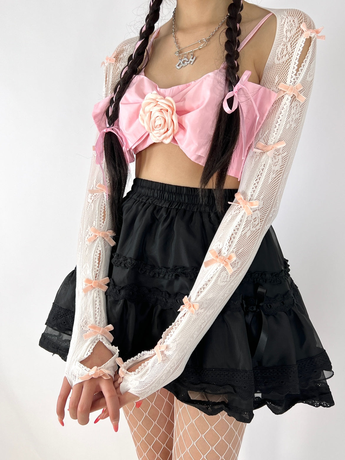 Kawaii Lolita Coquette Lace Bow Bolero Shrug