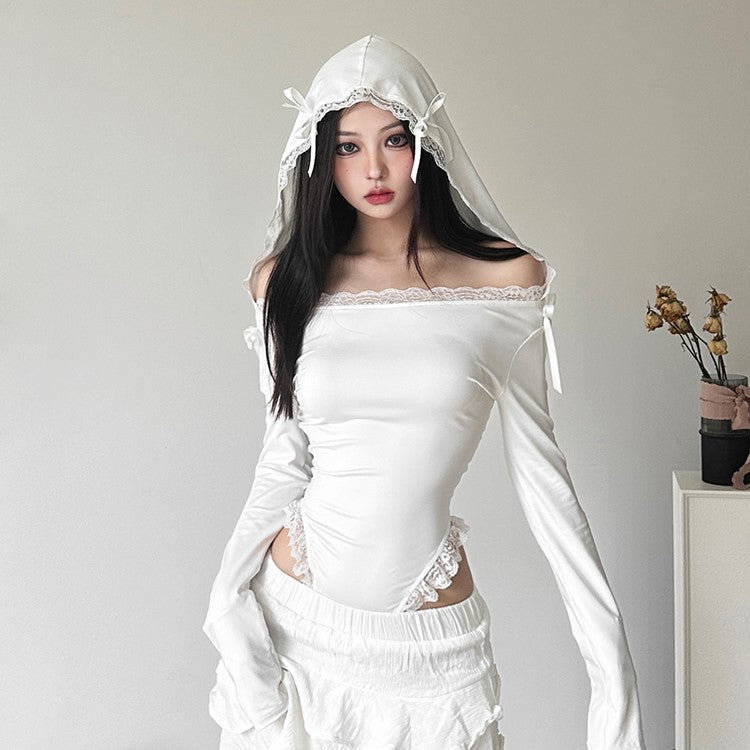 Verina Lace Hooded Bodysuit