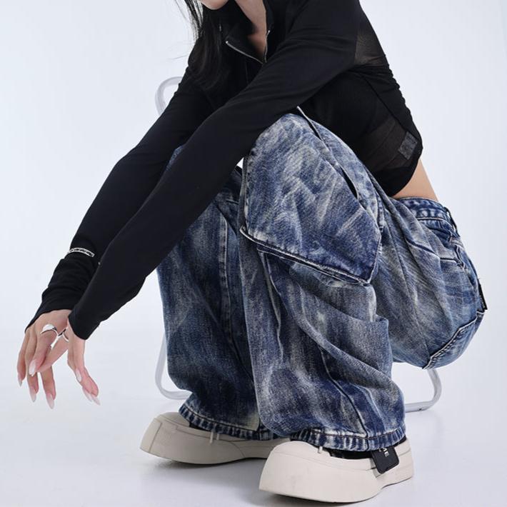 Cheryl Acid Wash Baggy Jeans