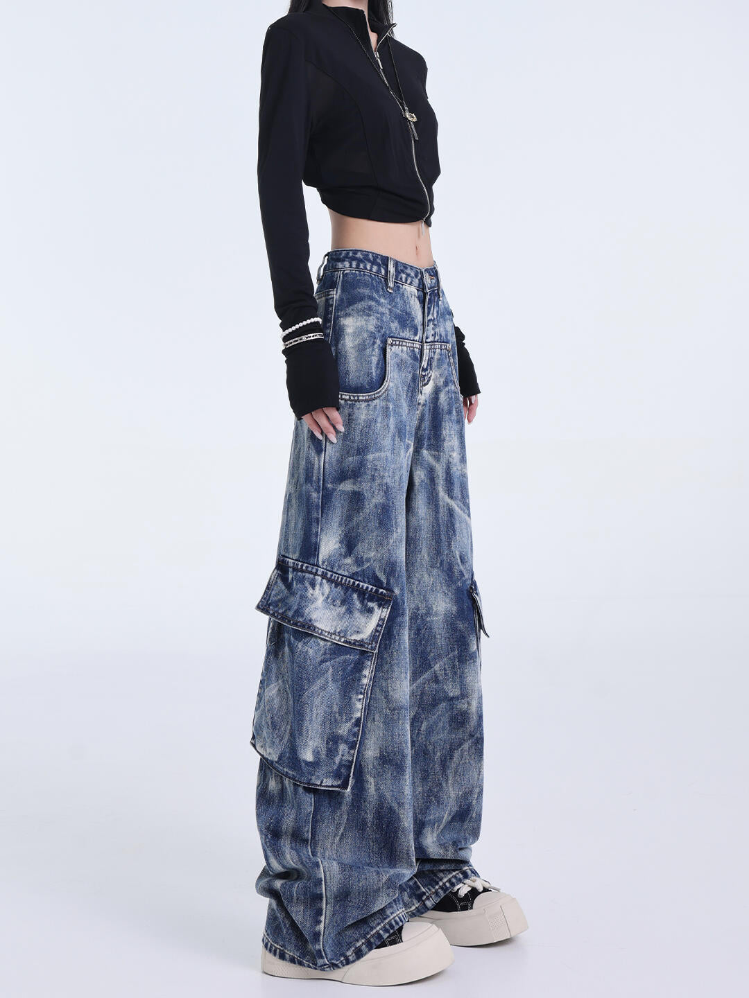 Cheryl Acid Wash Baggy Jeans