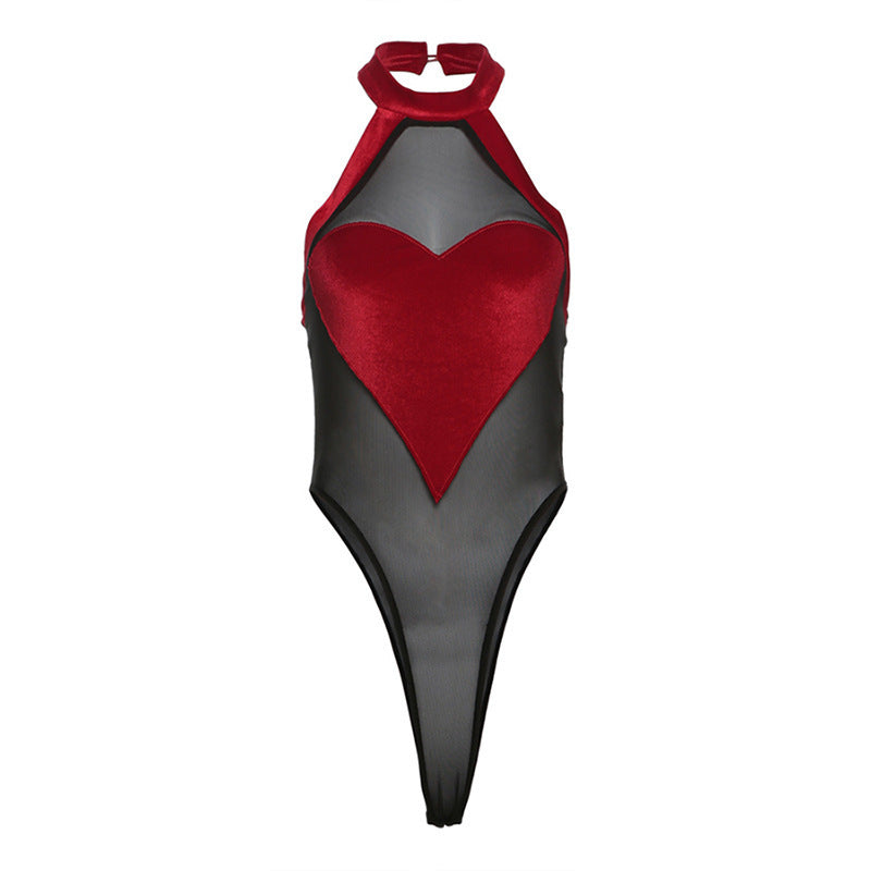 Lacie Heart Mesh Bodysuit