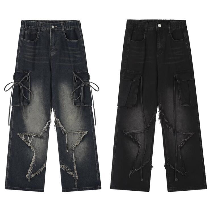 Miki Star Baggy Cargo Jeans