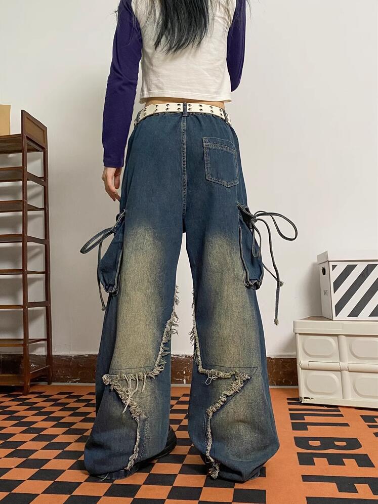 Miki Star Baggy Cargo Jeans