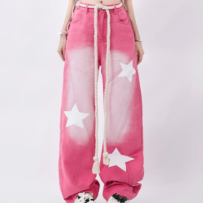 Superstar Pink Baggy Jeans