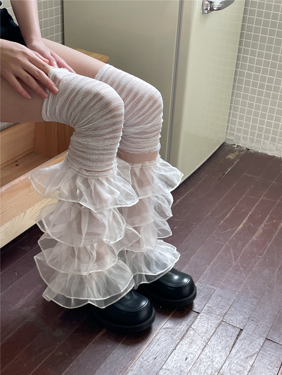 Tulle Ruffle Leg Warmers
