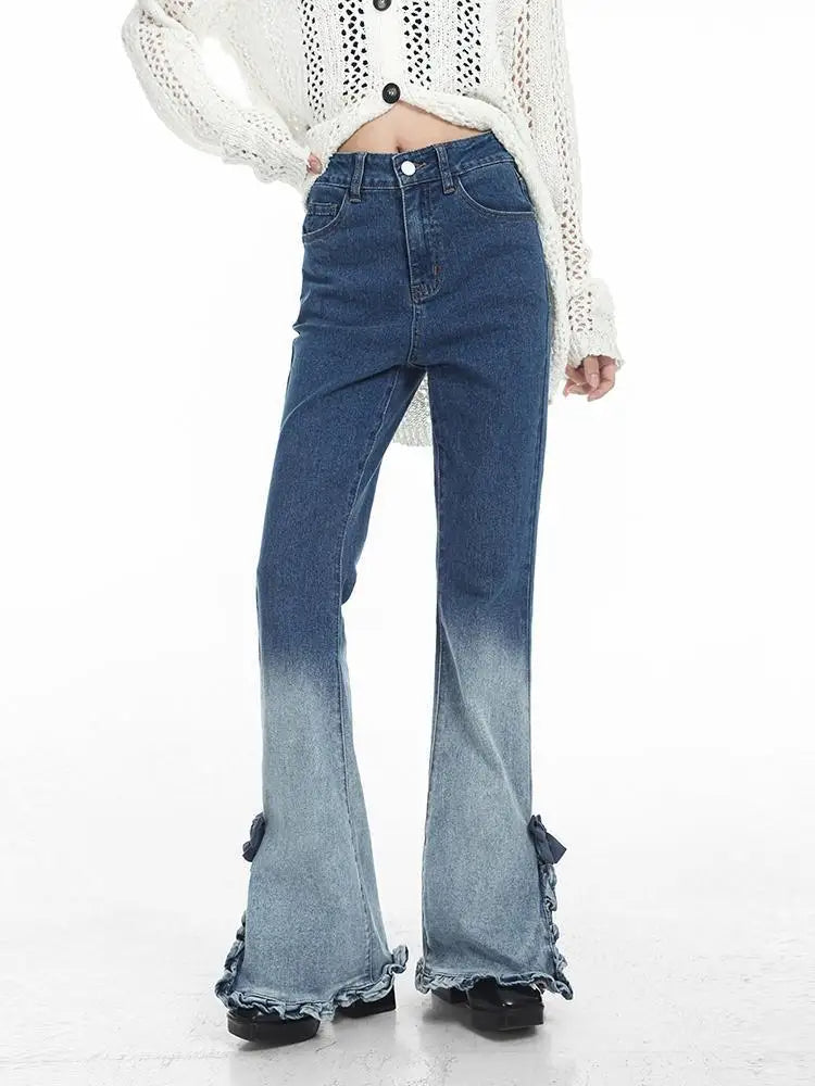 Coquette Ruffle Flare Jeans