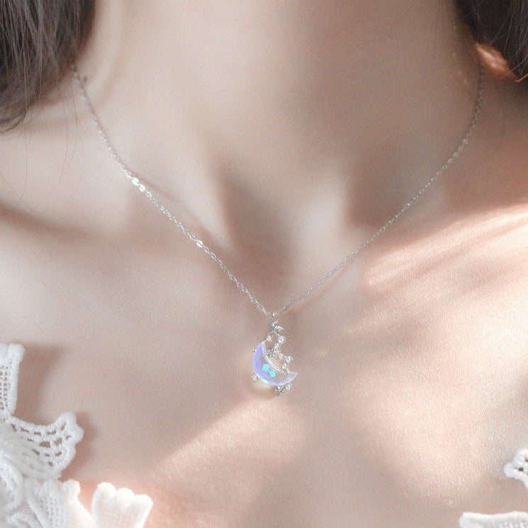 Crystal Moon Necklace Series
