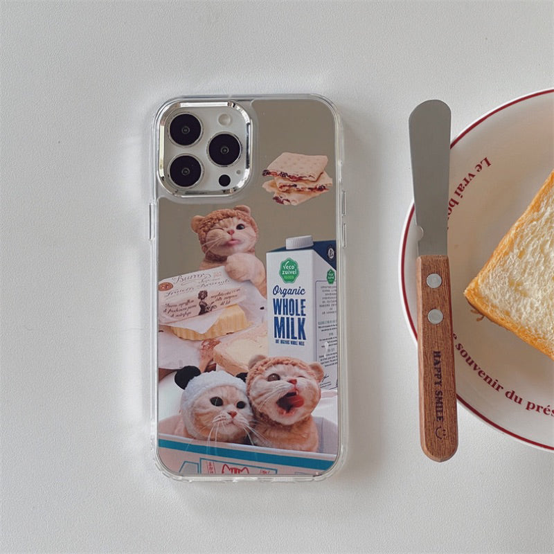 Milk Baby Kitties Mirror Phone Case