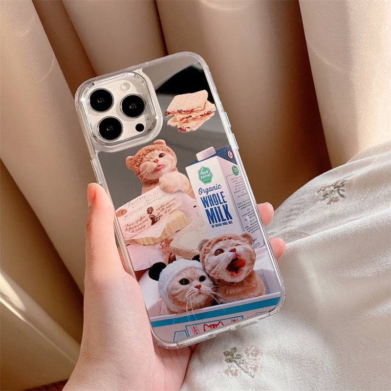 Milk Baby Kitties Mirror Phone Case