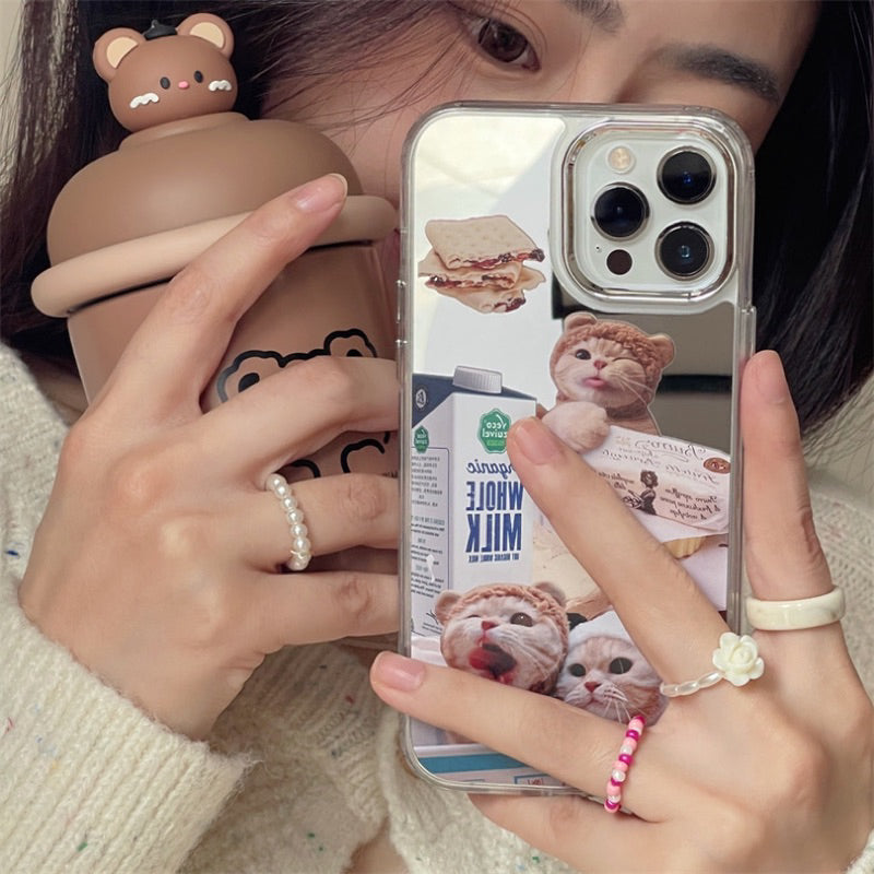 Milk Baby Kitties Mirror Phone Case