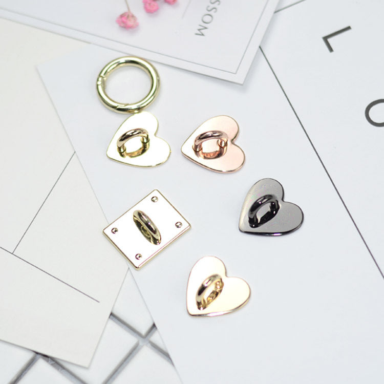 Metal Heart Keychain Ring Holder