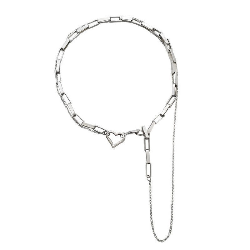 egirl heart chain choker