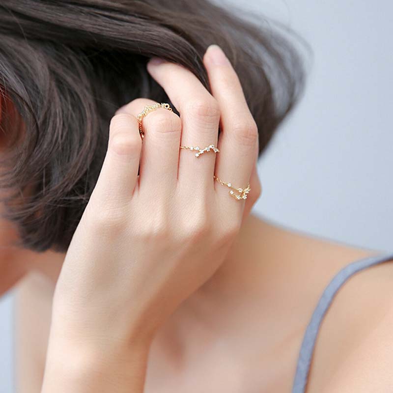12 Constellation Chain Ring Series