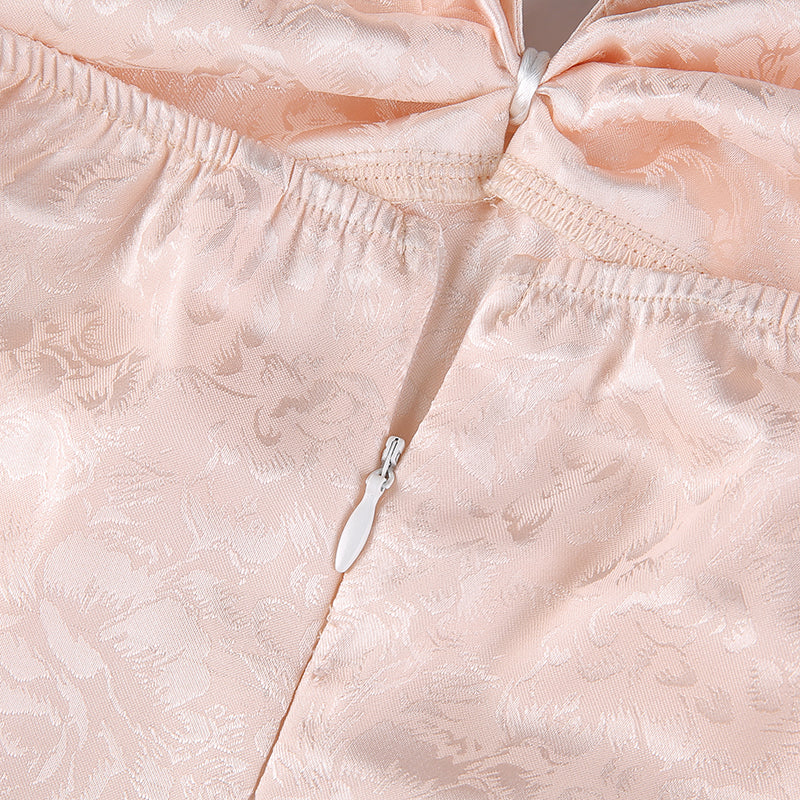 Blush Floral Halter Dress