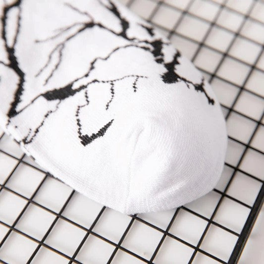 streetwear lightning bolt sparks crew socks
