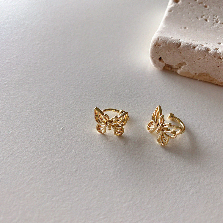 no piercing gold butterfly ear cuffs