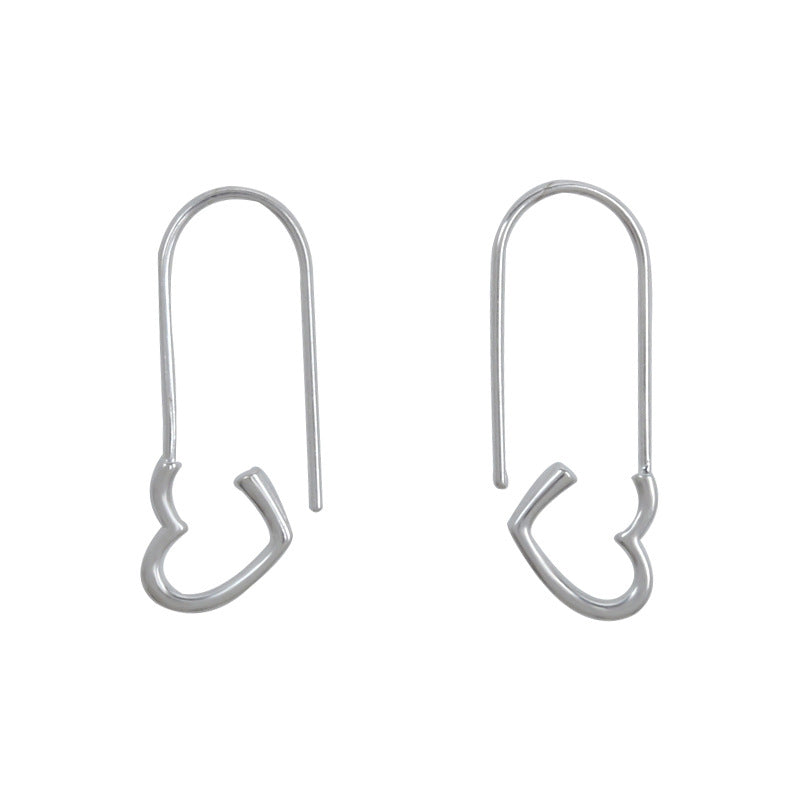 Heart Paper Clip Earrings