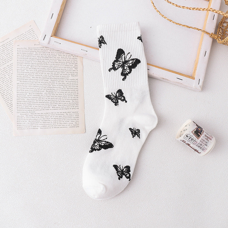 Butterfly Crew Socks